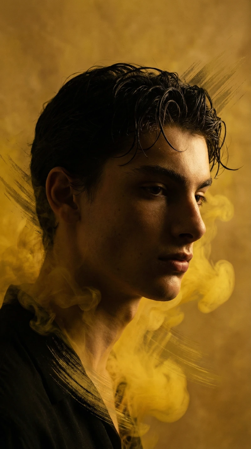 Dramatic Warm Fashion Portrait