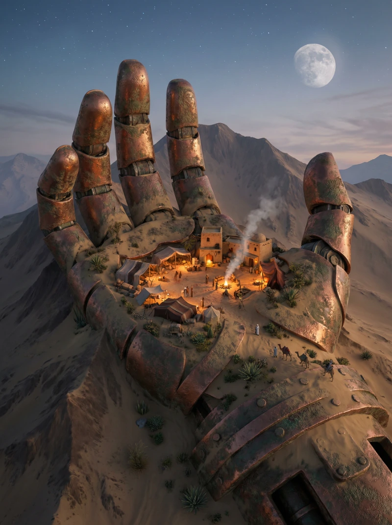 Desert Hand's Hidden Village, created using a Nano Banana Prompt