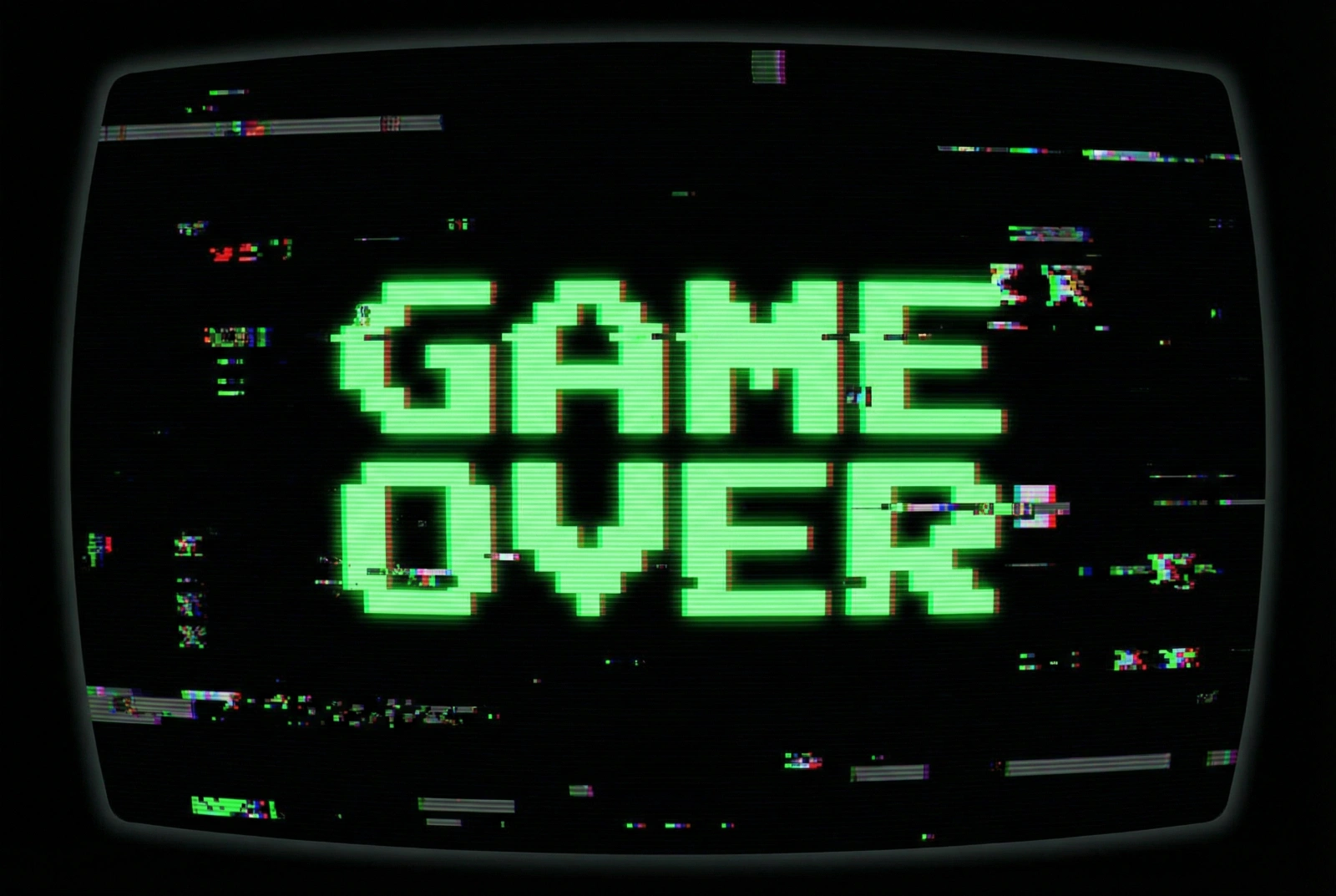 Retro 8-bit GAME OVER Glitch