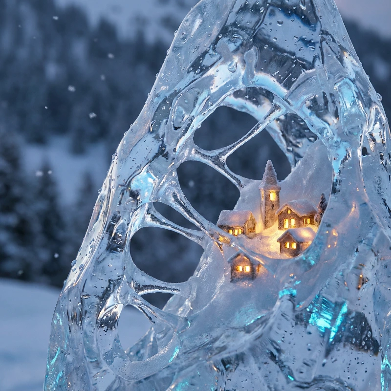 Frosty Alpine Ice Shard, created using a Nano Banana Prompt