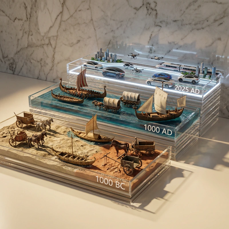 Nano Banana model generation of Cinematic Time Transport Layers