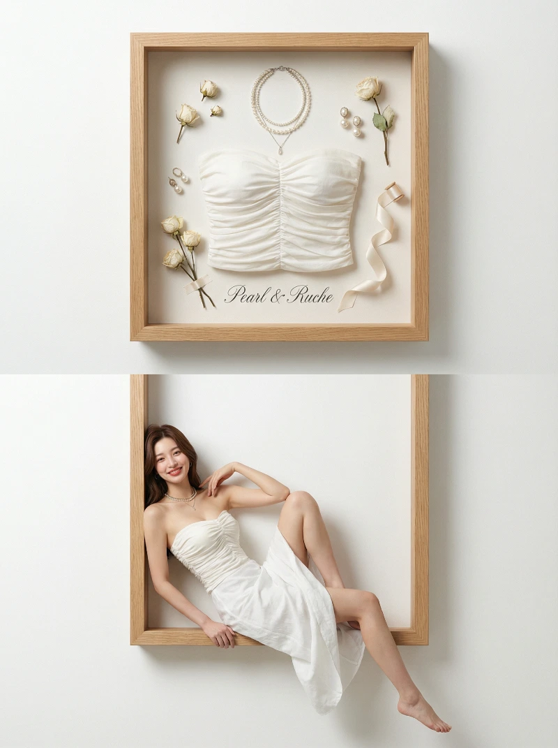 Elegant 3D Fashion Split, created using a Nano Banana Prompt