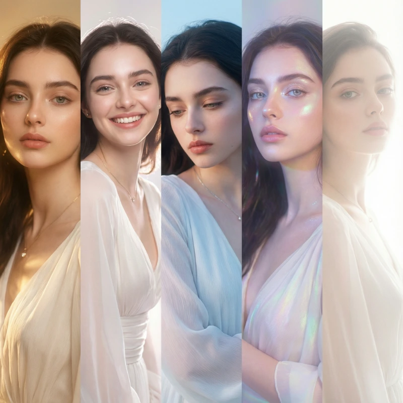 Ethereal Angel Portrait Collage, created using a Nano Banana Prompt