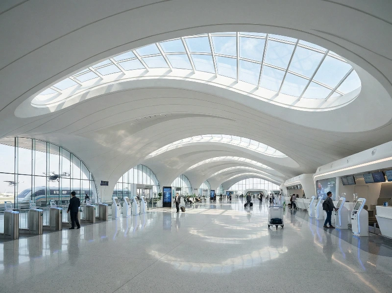 Futuristic Airport Flow, created using a Nano Banana Prompt