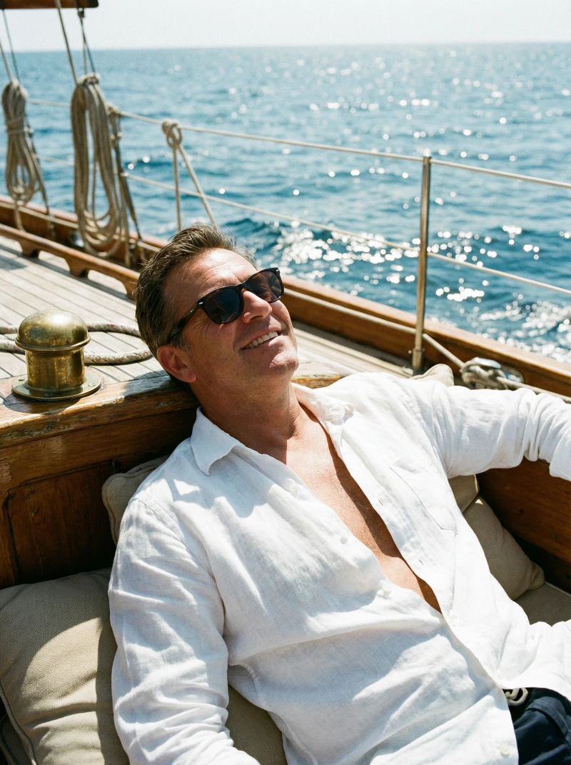 Nano Banana model generation of Vintage Yacht Relaxation