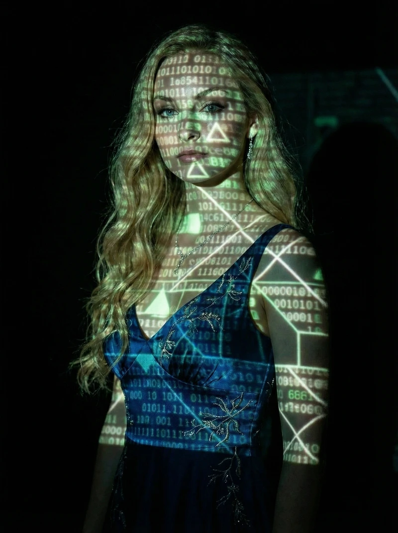 Cyberpunk Code Portrait, created using a Nano Banana Prompt