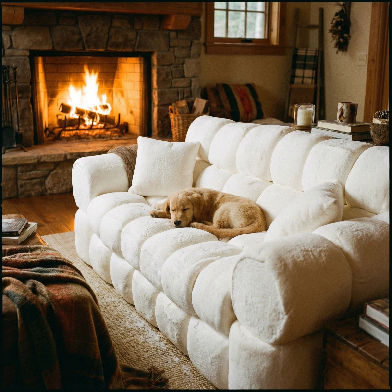 Marshmallow Sofa Puppy Naps, created using a Nano Banana Prompt