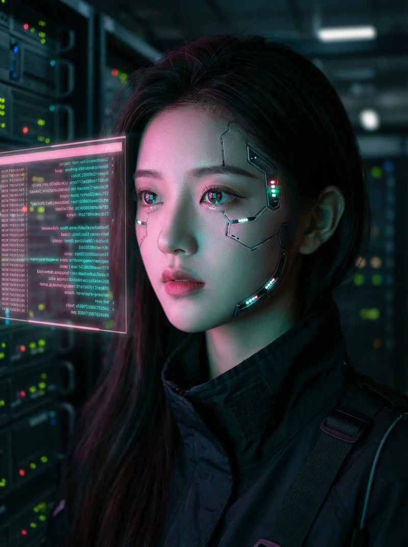 Nano Banana model generation of Neon Cyberpunk Hacker