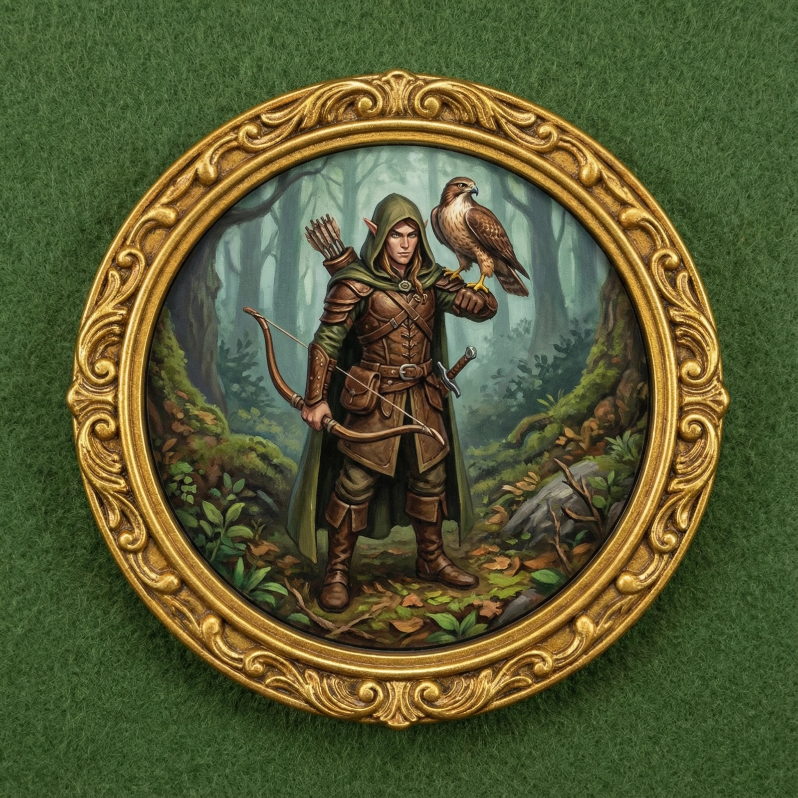 Top-Down Elf Ranger Token