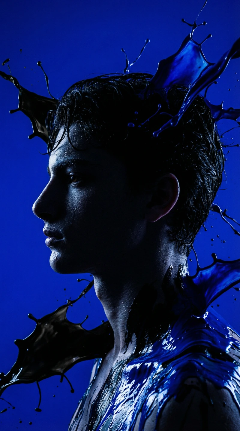 Nano Banana model generation of Dramatic Silhouette Portrait