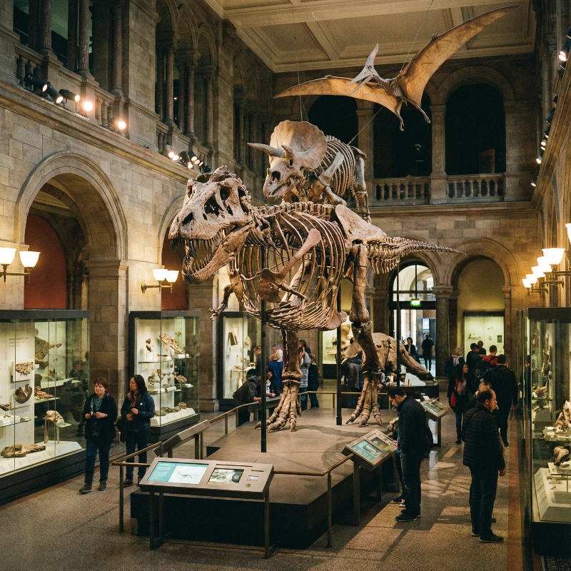 Dino Museum Spotlight, created using a Nano Banana Prompt