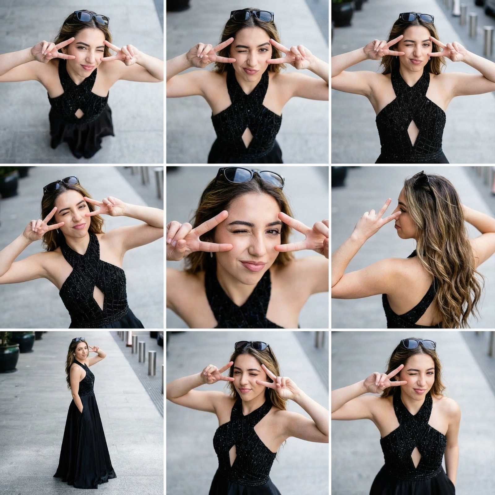 3x3 Pose Expression Grid