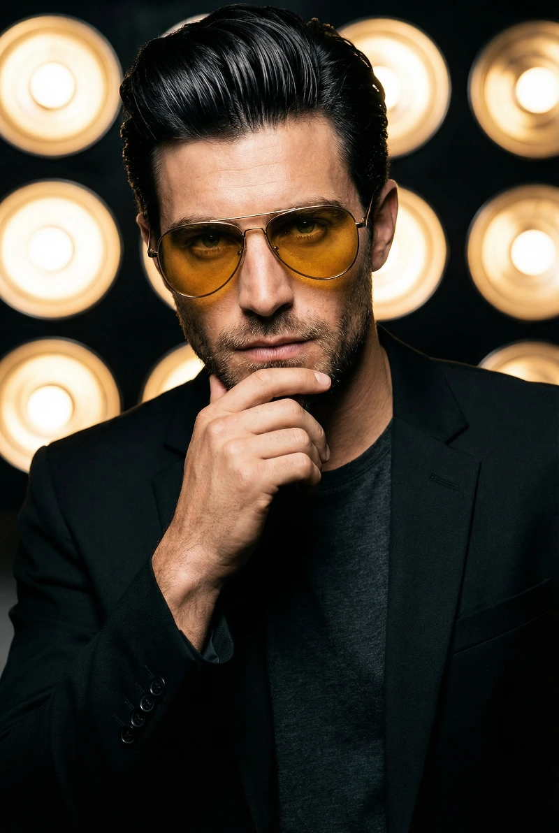 Dramatic Noir Fashion Portrait